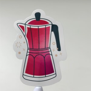 Cafetiere Vinyl Sticker, Coffee Sticker, Vinyl Sticker, Waterproof Sticker, Decal
