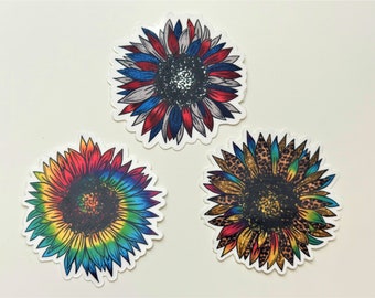 Flower Vinyl Sticker, Waterproof Sticker, Hydroflask Sticker, Cup Sticker