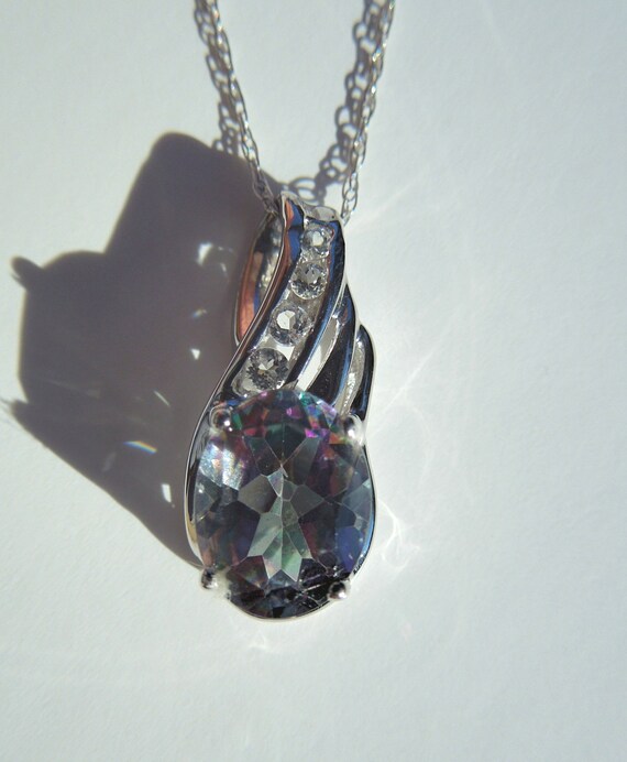 mystic topaz necklace
