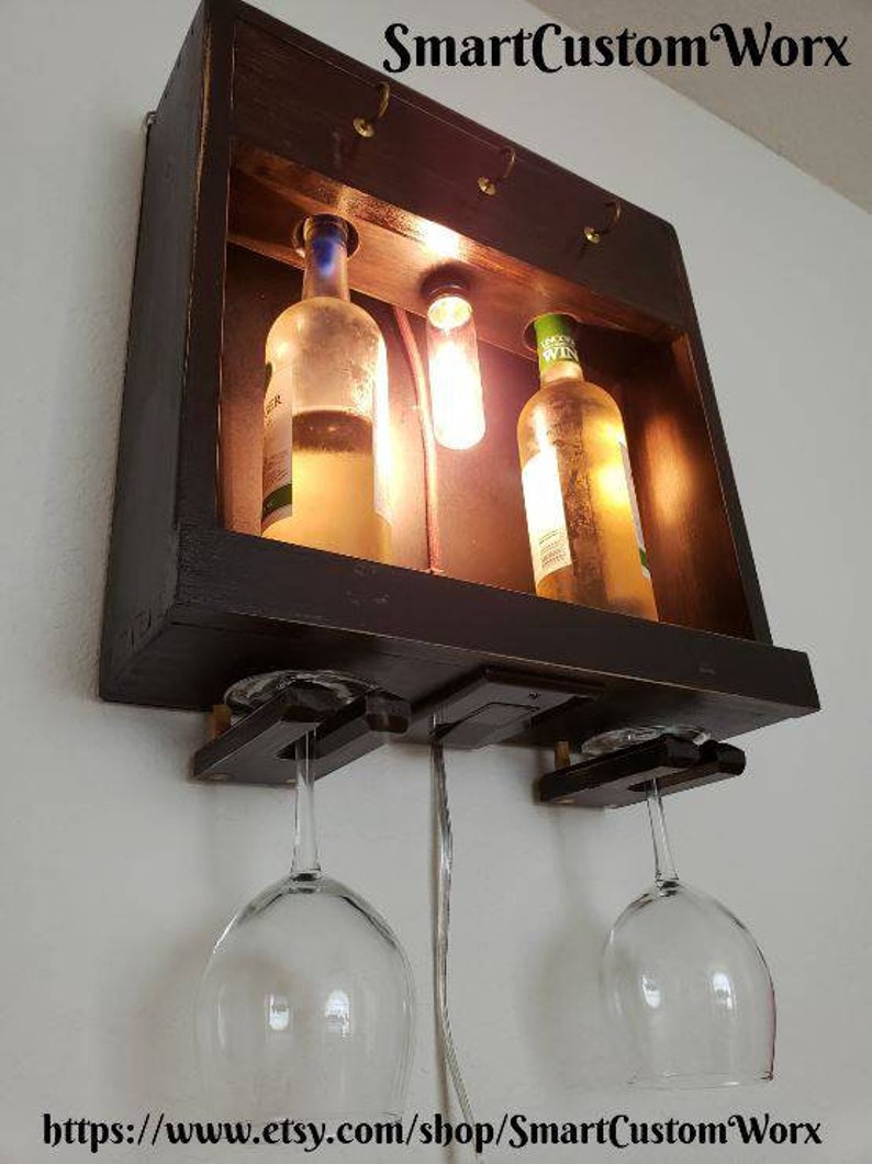 Vintage Inspired Wine Rack Light