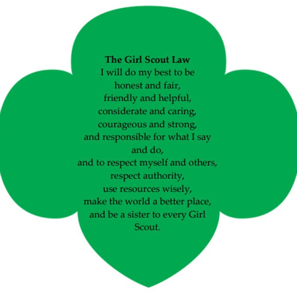 Girl Scout Law Cards Etsy