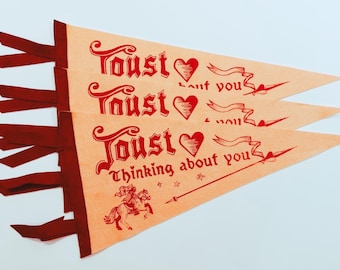 Joust thinking about you! | Felt Banner