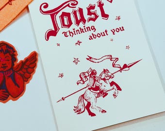 Joust Thinking About You | Blank Card