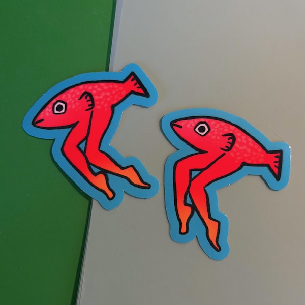 Goofy Fish Legs | Sticker