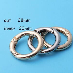 6pcs 1&#39;inch O-rings gold SILVER O-rings spring o ring  Purse Hardware / Silver O Ring / Strap Hardware /O rings / 28mm qq10