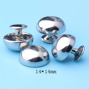 30sets Mushrooms studs Rivet buttons for Leather decoration Dome rivet studs purse making leather working-14*14mm zd14