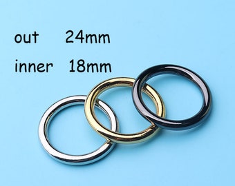 4pcs O rings jump rings 3/4''silver, bag making rings, bag making hardware, purse making supplies, purse rings, UK bag making rings 24mm out
