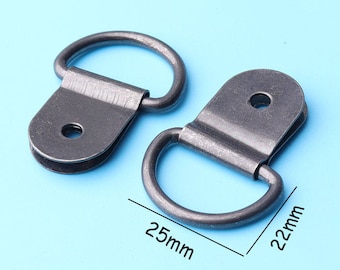 10pcs D Ring Picture Hangers, Small hanger, picture frame hanger, artwork hanger, sign hangers, photo hanger sent screw 25*22mm gg3