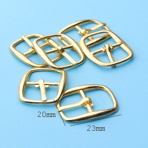 20pcs buckle Center bar Buckle Gold Single Prong Belt Buckle Square Center Bar Buckles Purse Making Accessories--23*20mm fk21