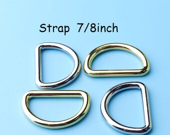 2pcs D Rings, 7/8 inch SIlver  or gold  Finish, Handbag Purse Bag Making Hardware   Supplies,D ring ribbon high quality  d ring 25mm dri7