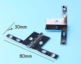 4pcs Ear Support Hinges - Fixed Ear Gift Box Aircraft Gemel Supplies  big hinges box hinges 80*30mm HY20