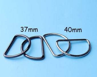 4pcs Buckle Purse Strap, Metal Silver D Shape Rings, Handbags Bag Making Supplie handbag loops 37/40mm dri28