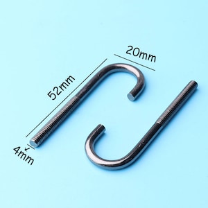 12pcs Large Hand Forged Screw-In Hook Metal Hooks - Swag Ceiling Clips- Cluster Wholesale lots available 52*20mm gg6