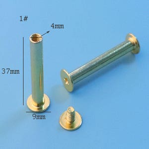 6sets solidi rivetti dado Chicago associazione viti, viti di fissaggio, viti Post, associazione bulloni, nterscrews, libro associazione viti 37mm * 9 * 4 cd1