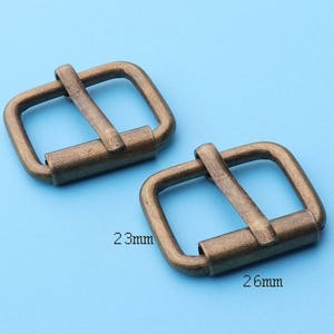 4pcs Center Bar Buckle Rounded Square  Pin Buckle, Antique Bronze buckles pursemaking briefcase suspender belt buckle--26*23mm fk11