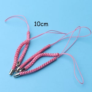 30pcs 10cm Cell Phone Cords Lanyard Strap Mobile Lariat Strap Cord Lobster clasp Key Ring Chain Jewelry Making