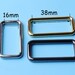 4pcs Square Buckle Loops Metal Loop Triglide Strap Keeper for Strap ...