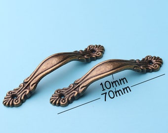 4pcs ziehen Kommode Drop ziehen Schrank ziehen Knopf ziehen Griff Antikbronze Jahrgang ziehen 70 * 10mm