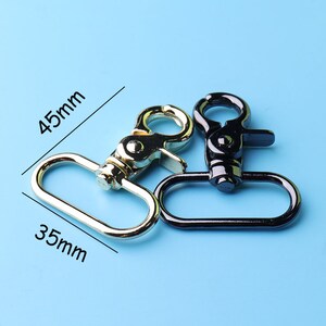 2pcs  Swivel Snap Hooks, trigger hook Handbag Purse Strap Bag Making Hardware Supplies,for 1&#39;&#39;1/4inch straps 45*35mm goh16