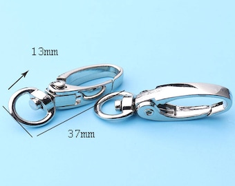 6pcs swivel clasp 1/2inch wide push gate hook For Bag, Purse Making Swivel Snap Hooks, Bag Making Hardware Supplies,-37*13mm lx20
