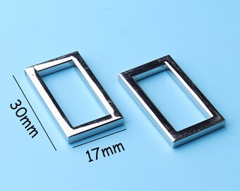 2pcs hebillas diapositivas para correas de 24 mm / alta calidad / anillos rectangulares ZINC / bolso Hardware / bucles cuadrados / hebillas diapositivas 30 * 17mm tjk2