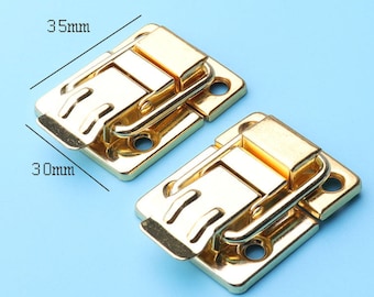 2sets bag lock  1'1/4Wide Latch lock Open lock Trunk Catch Box Toggle Case Draw bolt Bag lock Closure chest Suitcase Cabinet-35*30mm fk9