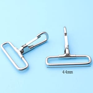 4pcs 38mm Metal Trigger Snap clasp Hook Clip Belt Webbing Strapping alloy push gate hook Swivel hook For Bag, Purse Strap-48*44mm lx39