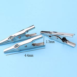10 stuks 1'7/8 clips metalen clips bovenop, berichtclips, borstclips, lange clips met tanden, binnenste middelste gat-44 * 13 mm jz21