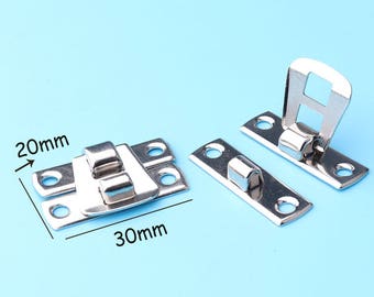 8sets box lock Metal Lock Suitcase Duckbilled Hasp -Silver Lock Catch Latches Gift Box Bag Buckle Clasp box lock30*20mm loc14