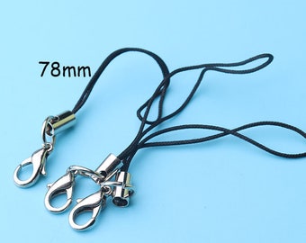 50szt telefon komórkowy urok liny---telefon z zapięciem metalowym homara łańcucha link koło Charm 78mm