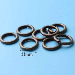20pcs jump rings O ring Connector Jump Ring Nickel Plated - Anntique bronze  Craft Part Hardware 11mm thq2