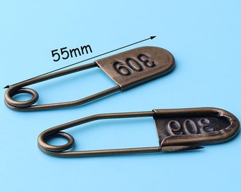 12Pcs épingle à nourrice Bronze couverture Pins Heavy Duty cuivre 2'' pouces de fournitures d’artisanat pour l’artisanat créatif 52mm BZ26