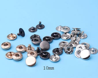 50sets Colorful Rapid Rivet Studs White Rivet for Bags Belts Bracelets Leathercraft Decoration purse making shoemaking --10mm zd5