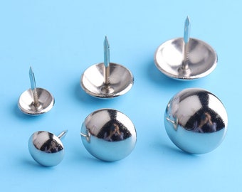 Silver plated box tacks box making tacks screw nails Upholstery Tacks nails heads tacks leather making 30pcs 10mm