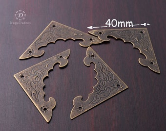 4pcs Decorative Bracket Jewelry Gift Box  Wood Corner Decorative Corner Bracket Decorative box making 40mm