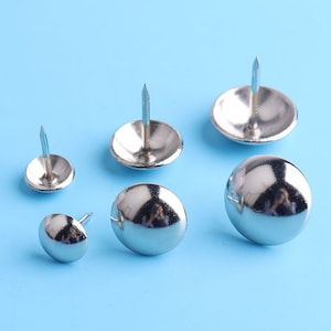 Silver plated box tacks box making tacks screw nails Upholstery Tacks nails heads tacks leather making 30pcs 10mm