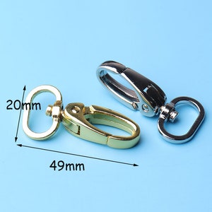 6pcs Snap hook swivel hook lobster  push gate swivel hook for 1/2&#39;&#39;inch strap  49*20mm