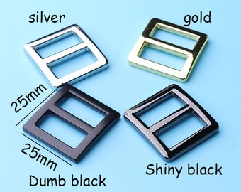 2pcs Slide Buckle Triglide Strap KeeperFOR 15mm strap craft Bag Belt Adjuster/ bag strap adjuster Adjustable Strap slider 25*25mm tjk5