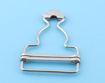 2/5/8pcs Fastener Clip Bib Button Rivet Triglides Slide Pick Brace Suspender Dungaree Buckles 1''1/4inch strap