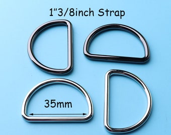 4pcs Metal D Ring,  1''3/8 inch  High Quality, for Webbing Strap, Handbag Hardware  D Rings for Webbing 35mm dri32