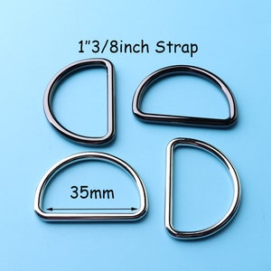 4pcs Metal D Ring,  1&#39;&#39;3/8 inch  High Quality, for Webbing Strap, Handbag Hardware  D Rings for Webbing 35mm dri32