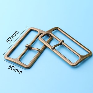 2pcs Bronze Belt Buckle - Belt Making Supplies,DIY Buckle Hardware for 2&#39;&#39;inch webbing with moving bar buckles 57*30mm fk33