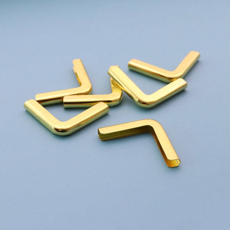 Gold Metal Bags Corner,50pcs 244mm Corner Protector for Bag Notebook