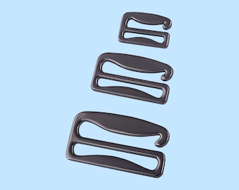 18-38mm gunmetal Badeanzug BH-Bügel G Haken Ersatz-BH-Bügel Schiebehaken für Bademode Dessous BH Herstellung Metall Versteller BH Schnalle Diy