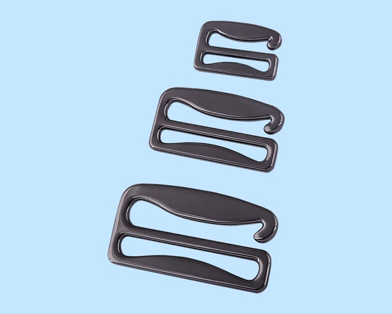 18-38mm Gunmetal Swimsuit Bra Strap G Hooks Replacement Bra Strap Slide Hook  for Swimwear Lingerie Bra Making Metal Adjuster Bra Buckle Diy 