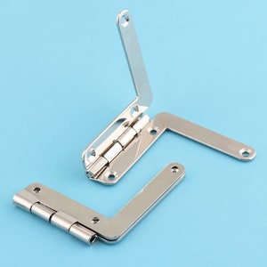 サポートヒンジ シルバーカラーの金属ボックスヒンジ、ボックス用41×46mmヒンジ、ヒンジハードウェア