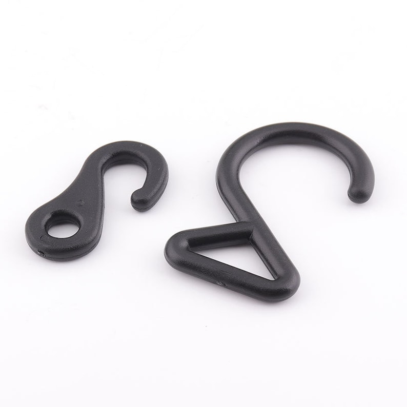 8pcs Buckle Plastic Hook 'S' Shape Hook Clasp Plastic Snap Hooks for ...