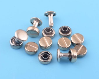Borchie Rivetti 50sets 7 * 9mm argento colore rivetti, pulsante in metallo, per Borse cinture bracciali Leathercraft decorazione borsa making calzaturiera