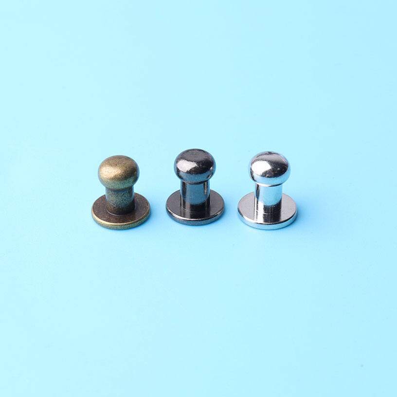 30sets Head Button 3/8 Brass Stud Screwback Screw Back Etsy