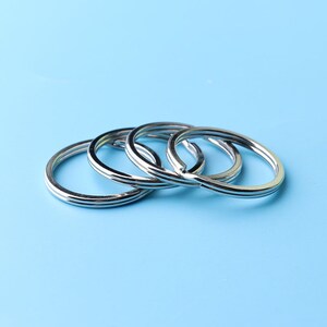 20pcs Split Rings Key Rings Large Split Ring DIY Key Chain, Silver color, Jewelry Finding, Key Fob251.5mm gke19 image 2